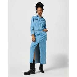 рокля,дамски,поли,и,рокли,wrangler,match,up,long,sleeve,long,dress,blue