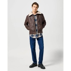 яке,мъжки,якета,wrangler,aviator,jacket,brown,(mole)