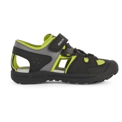 сандали,детски,сандали,и,чехли,geox,vaniett,sandals,grey,(black,lime)
