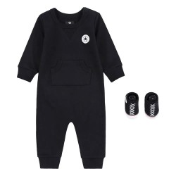 Детски гащеризон Converse kids Lil Chuck long sleeve jumpsuit - Black (Black) детски,гащеризон,детски,облекла,за,момчета,converse,kids,lil,chuck,long,sleeve,jumpsuit,black,(black)