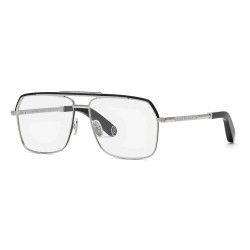 очила,philipp,plein,vpp085m,glasses,silver,(palladium,w,shiny,black,and,sandblasted)