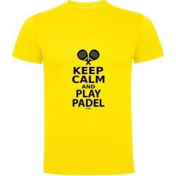 тениска,мъжки,тениски,kruskis,keep,calm,and,play,padel,short,sleeve,t,shirt,yellow
