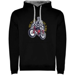 суичър,мъжки,пуловери,kruskis,live,to,ride,bicolor,hoodie,black,grey,(black)