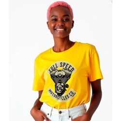 Тениска Kruskis Motorcycles Co short sleeve T-shirt - Yellow (Yellow) тениска,дамски,тениски,kruskis,motorcycles,co,short,sleeve,t,shirt,yellow,(yellow)