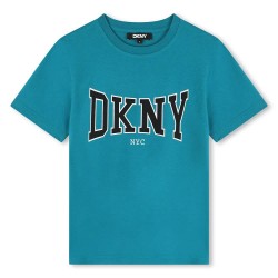 Тениска DKNY D60189 short sleeve T-shirt - Blue (Turquoise) тениска,мъжки,тениски,дамски,тениски,dkny,d60189,short,sleeve,t,shirt,blue,(turquoise)