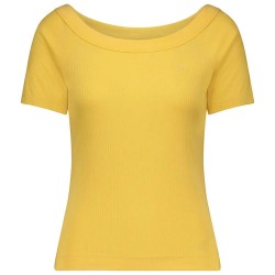 тениска,дамски,тениски,lee,off,the,shoulder,rib,short,sleeve,t,shirt,vermeil,(yellow)