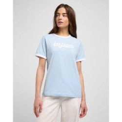 тениска,дамски,тениски,lee,ringer,short,sleeve,t,shirt,light,blue,(blue)