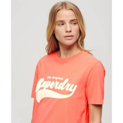 тениска,дамски,тениски,superdry,retro,flock,relaxed,short,sleeve,t,shirt,red