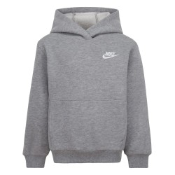 Суичър Nike Club Fleece Lbr Po hoodie - Grey (Dark Grey Heather) суичър,детски,блузи,nike,club,fleece,lbr,po,hoodie,grey,(dark,grey,heather)