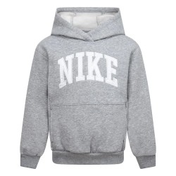 Суичър Nike Club Snl Appl Fleece Po hoodie - Grey (Dark Grey Heather) суичър,детски,блузи,nike,club,snl,appl,fleece,po,hoodie,grey,(dark,grey,heather)
