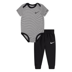 Nike Striped short sleeve set - Black / Grey (Black) детски,екипи,nike,striped,short,sleeve,set,black,grey,(black)