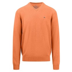 блуза,мъжки,пуловери,fynch,hatton,1413211,v,neck,sweater,papaya,(orange)