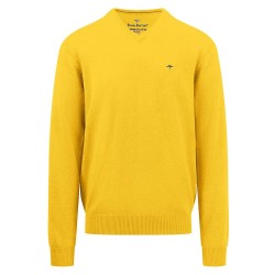 блуза,мъжки,пуловери,fynch,hatton,1413211,v,neck,sweater,yellow