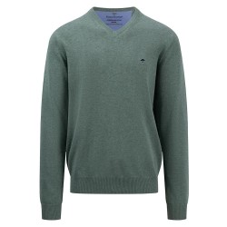 Блуза Fynch hatton SFPK211 v neck sweater - Green (Sage Green) блуза,мъжки,пуловери,fynch,hatton,sfpk211,v,neck,sweater,green,(sage,green)
