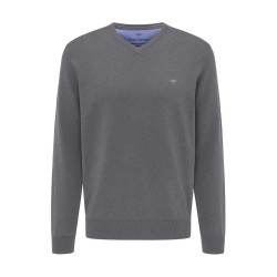 блуза,мъжки,пуловери,fynch,hatton,sfpk211,v,neck,sweater,grey,(steel)