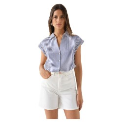 риза,с,къс,ръкав,дамски,блузи,дамски,ризи,salsa,jeans,21008860,short,sleeve,shirt,blue