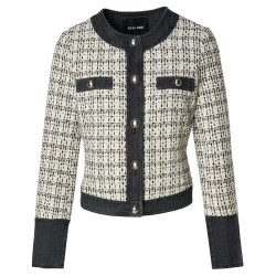 яке,дамски,якета,и,палта,salsa,jeans,tweed,jacket,grey,(black)