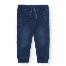 Панталони Boboli Fleece Denim pants - Blue (Blue) панталони,мъжки,панталони,дамски,панталони,boboli,fleece,denim,pants,blue,(blue)