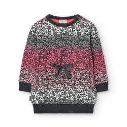 Рокля Boboli Fleece Printed long sleeve dress - Multicolor (Print) рокля,дамски,поли,и,рокли,boboli,fleece,printed,long,sleeve,dress,multicolor,(print)