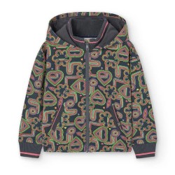 Яке Boboli Fleece Printed jacket - Green (Print) яке,мъжки,якета,дамски,якета,и,палта,boboli,fleece,printed,jacket,green,(print)
