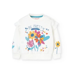 Поларена блуза Boboli Fleece sweatshirt - White (Off White) поларена,блуза,детски,блузи,boboli,fleece,sweatshirt,white,(off,white)