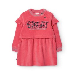 Рокля Boboli Knit long sleeve dress - Pink (Begonia) рокля,дамски,поли,и,рокли,boboli,knit,long,sleeve,dress,pink,(begonia)