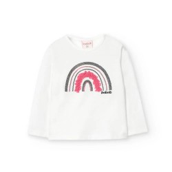 Тениска Boboli Knit long sleeve T-shirt - White (Off White) тениска,мъжки,тениски,дамски,тениски,boboli,knit,long,sleeve,t,shirt,white,(off,white)