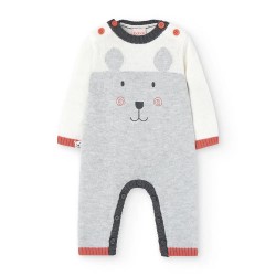 детски,пижами,boboli,knitted,play,long,sleeve,pelele,white,grey,(grey)