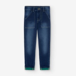 Панталони Boboli Stretch Denim pants - Blue (Blue) панталони,мъжки,панталони,дамски,панталони,boboli,stretch,denim,pants,blue,(blue)