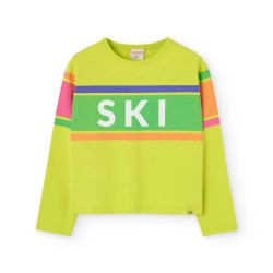 Тениска Boboli Stretch Knit long sleeve T-shirt - Green (Lime) тениска,мъжки,тениски,дамски,тениски,boboli,stretch,knit,long,sleeve,t,shirt,green,(lime)