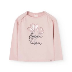 Тениска Boboli Stretch Knit long sleeve T-shirt - Pink (Pink) тениска,мъжки,тениски,дамски,тениски,boboli,stretch,knit,long,sleeve,t,shirt,pink,(pink)
