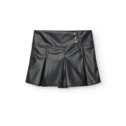Пола Boboli Synthetic Leather skirt - Black (Black) пола,детски,поли,и,рокли,boboli,synthetic,leather,skirt,black,(black)