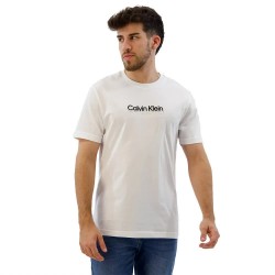 тениска,мъжки,тениски,calvin,klein,flock,logo,short,sleeve,t,shirt,white,(bright,white)
