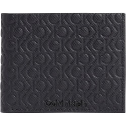 Calvin klein Must Mono Bifold 6Cc wallet - Black (Pique Mono Black) портфейли,и,портмонета,calvin,klein,must,mono,bifold,6cc,wallet,black,(pique,mono,black)