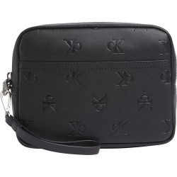 Calvin klein jeans Aop Emboss Pouch pencil case - Black (Allover Print) канцеларски,принадлежности,calvin,klein,jeans,aop,emboss,pouch,pencil,case,black,(allover,print)