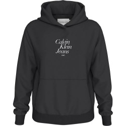 Суичър Calvin klein jeans Font Graphic hoodie - Black (Ck Black) суичър,дамски,блузи,calvin,klein,jeans,font,graphic,hoodie,black,(ck,black)