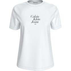 Тениска Calvin klein jeans Font Graphic short sleeve T-shirt - White (Bright White) тениска,дамски,тениски,calvin,klein,jeans,font,graphic,short,sleeve,t,shirt,white,(bright,white)