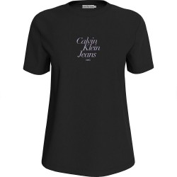 тениска,дамски,тениски,calvin,klein,jeans,font,graphic,short,sleeve,t,shirt,black