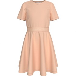 дънки,детски,поли,и,рокли,calvin,klein,jeans,punto,tape,fit,flare,short,sleeve,short,dress,pink