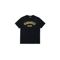 детска,тениска,детски,тениски,dsquared2,kids,dq1983,short,sleeve,t,shirt,black,(black,yellow)