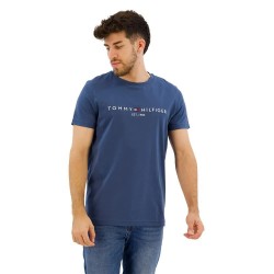 тениска,мъжки,тениски,tommy,hilfiger,logo,short,sleeve,t,shirt,aegean,sea,(blue)