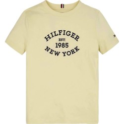 тениска,детски,тениски,tommy,hilfiger,monotype,flock,regular,short,sleeve,t,shirt,yellow,(lemon,zest)
