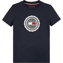 тениска,детски,тениски,tommy,hilfiger,stamp,print,towelling,regular,short,sleeve,t,shirt,blue,(desert,sky)