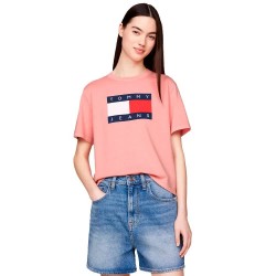 тениска,дамски,тениски,tommy,jeans,bxy,flag,ext,short,sleeve,t,shirt,ballet,pink,(pink)