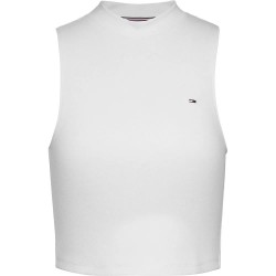 тениска,дамски,тениски,tommy,jeans,dw0dw17985,sleeveless,t,shirt,white
