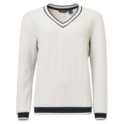 блуза,дамски,пуловери,дамски,плетени,дрехи,abacus,golf,woburn,midlayer,sweater,stone,melange,(beige)