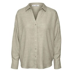 риза,с,дълъг,ръкав,дамски,блузи,дамски,ризи,vero,moda,melaney,queeny,long,sleeve,shirt,overcast,melange,(beige)