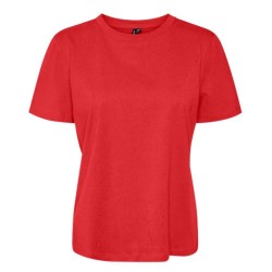 тениска,дамски,тениски,vero,moda,paulina,short,sleeve,t,shirt,flame,scarlet,(red)