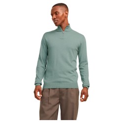 блуза,мъжки,пуловери,jack,&,jones,emil,half,zip,sweater,green,(iceberg,green)