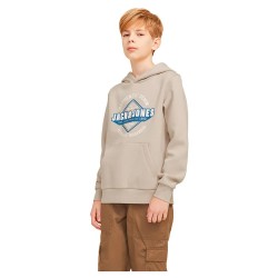 суичър,детски,блузи,jack,&,jones,logo,hoodie,beige,(moonbeam)